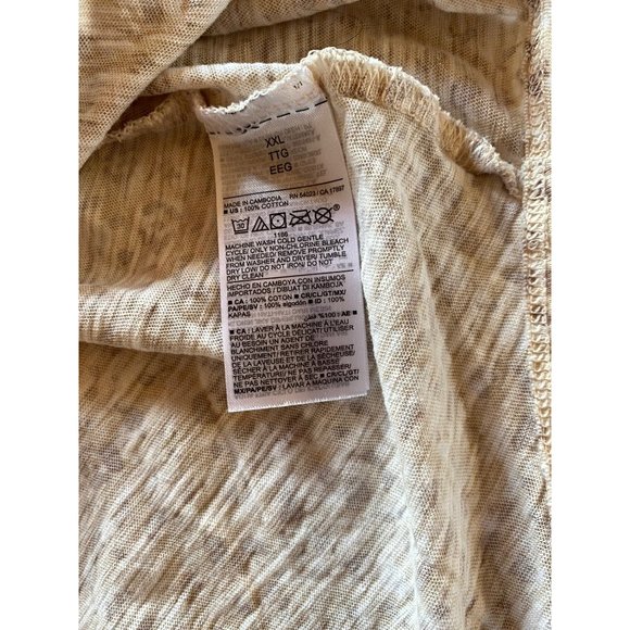 Women's XXL Old Navy Tan  Cream Leopard Print Short Sleeve Tee Shirt - Picture 4 of 5